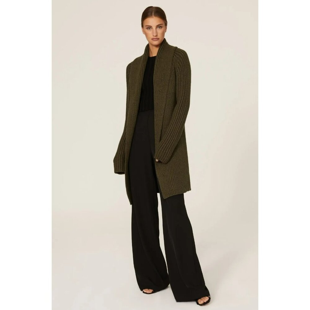 R-249. KaufmanFranco Olive Shawl Cardigan